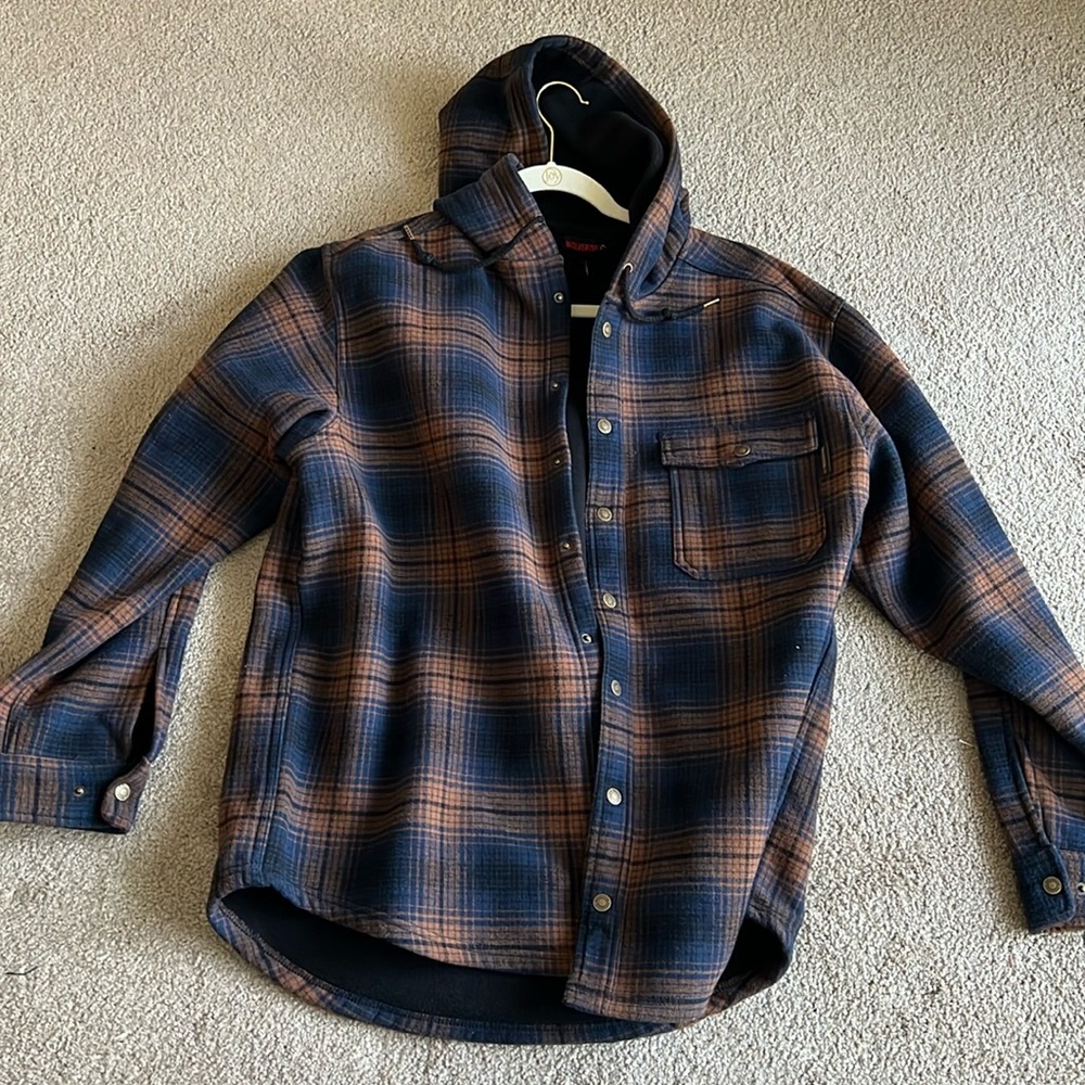 Plaid Hooded Shirt Jacket